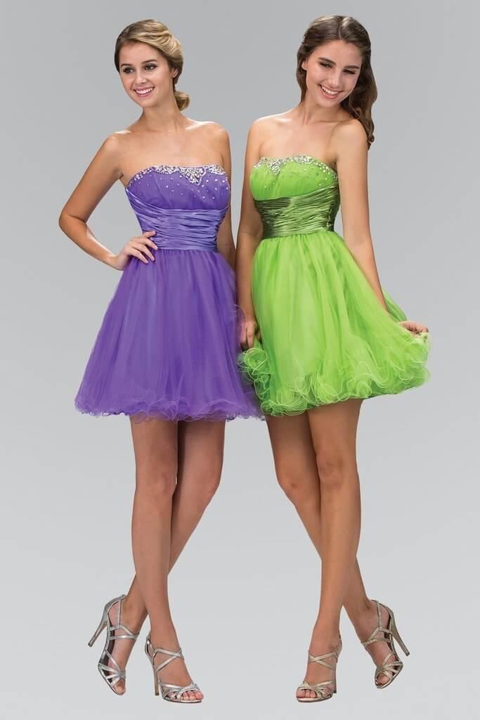 Strapless Prom Short Dress Formal Homecoming - The Dress Outlet Elizabeth K