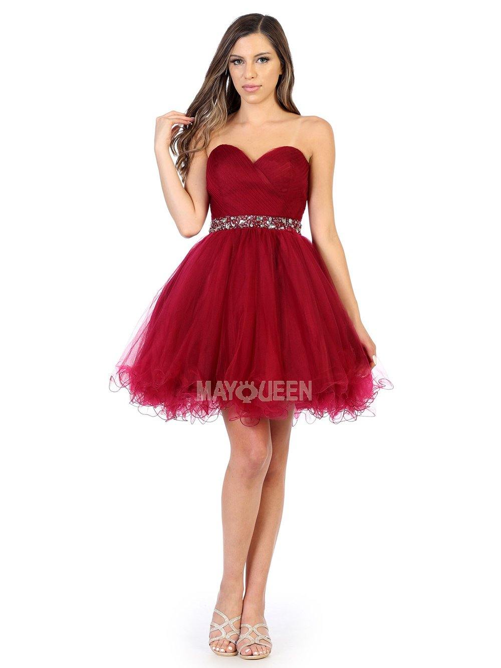 Strapless Short Dress Homecoming - The Dress Outlet May Queen