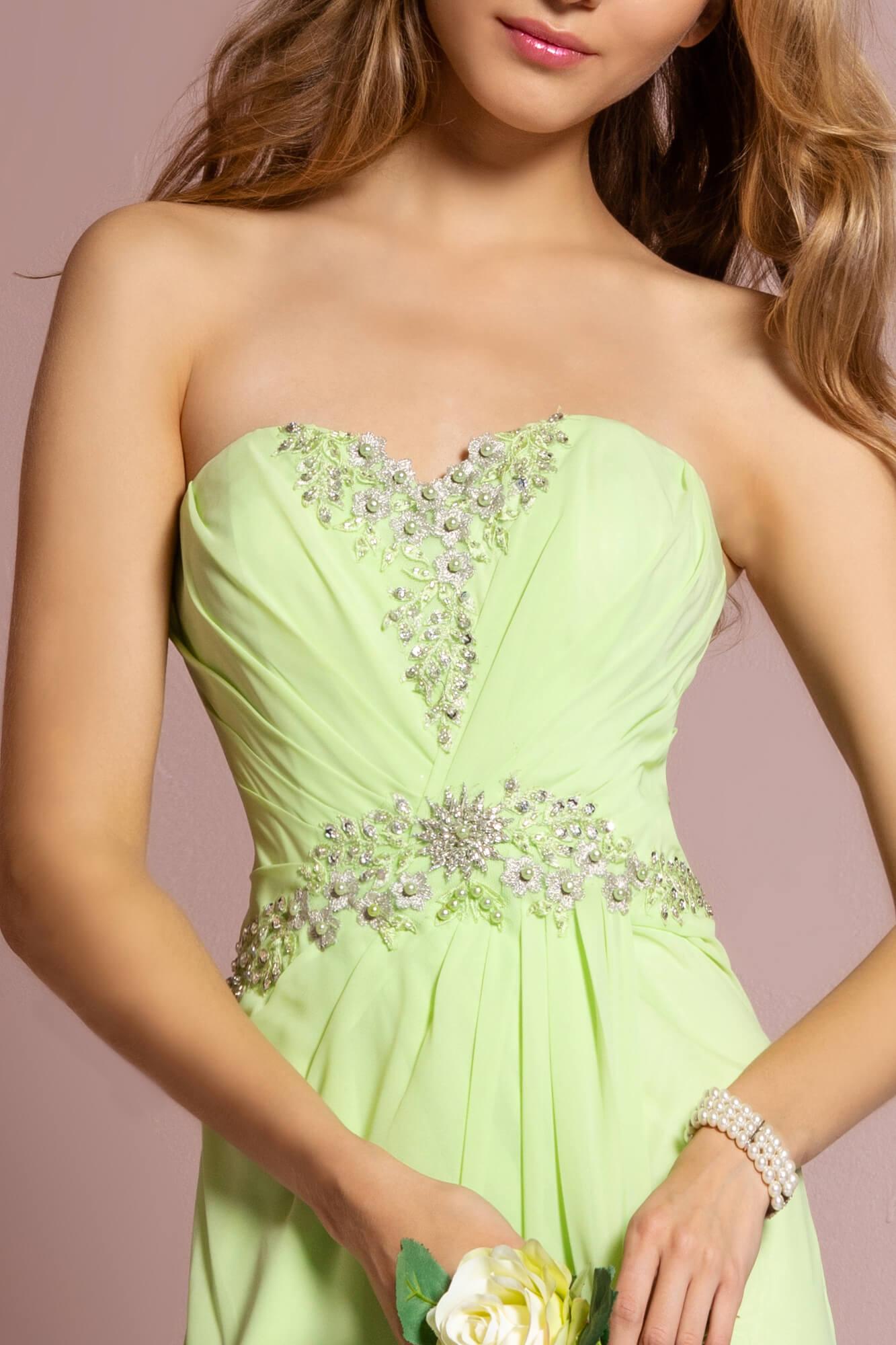 Strapless Sweetheart Long Formal Dress - The Dress Outlet Elizabeth K