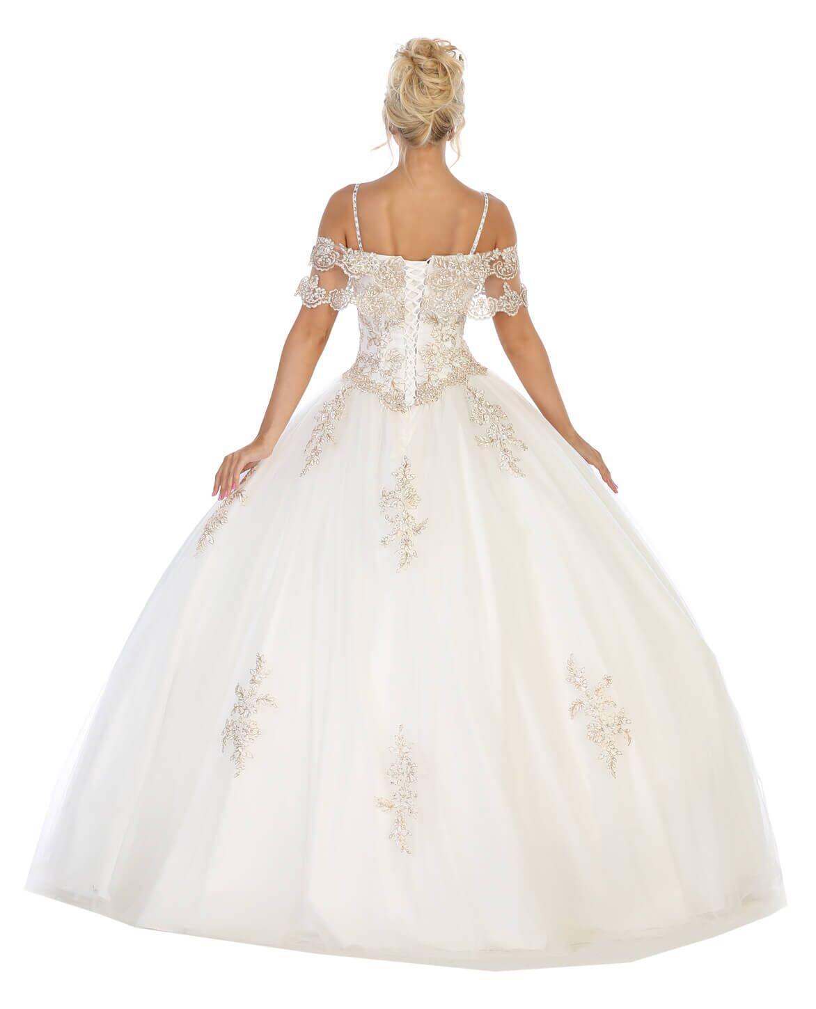 Sweet 16 Long Quinceanera Plus Size Dress - The Dress Outlet May Queen