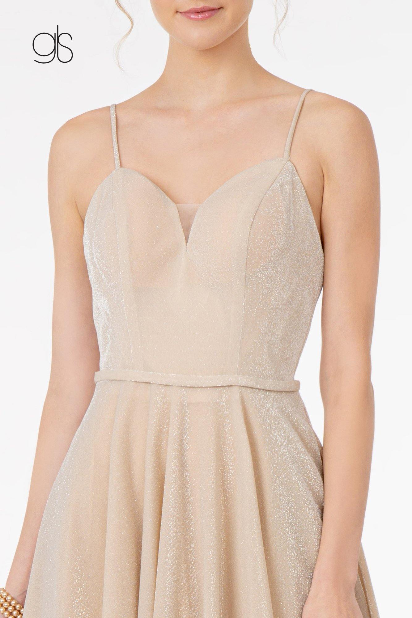 Sweetheart Neckline A-Line Short Dress w/ Pocket - The Dress Outlet Elizabeth K