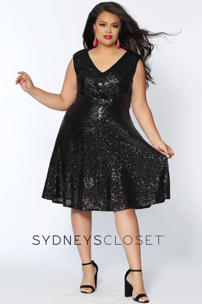 Sydneys Closet Short Plus Size Homecoming Prom Dress - The Dress Outlet