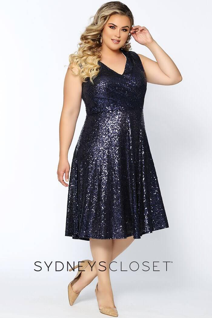 Sydneys Closet Short Plus Size Homecoming Prom Dress - The Dress Outlet