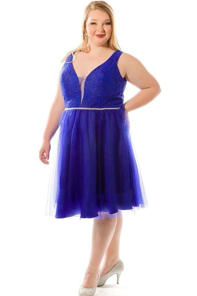 Sydneys Closet Short Plus Size Prom Dress - The Dress Outlet