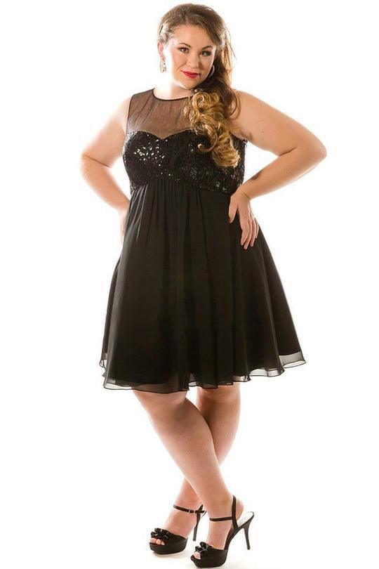 Sydneys Closet Short Plus Size Prom Dress