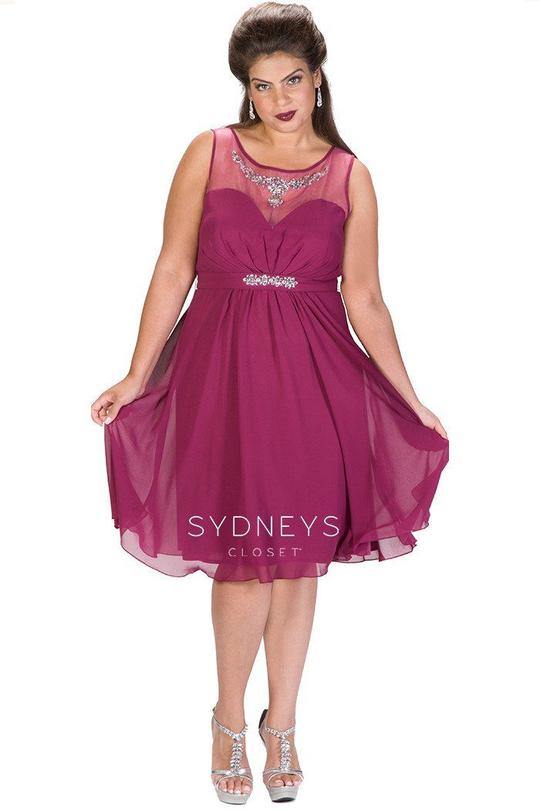 Sangria Sydneys Closet Sleeveless Short Dress for $49.99 – The Dress Outlet