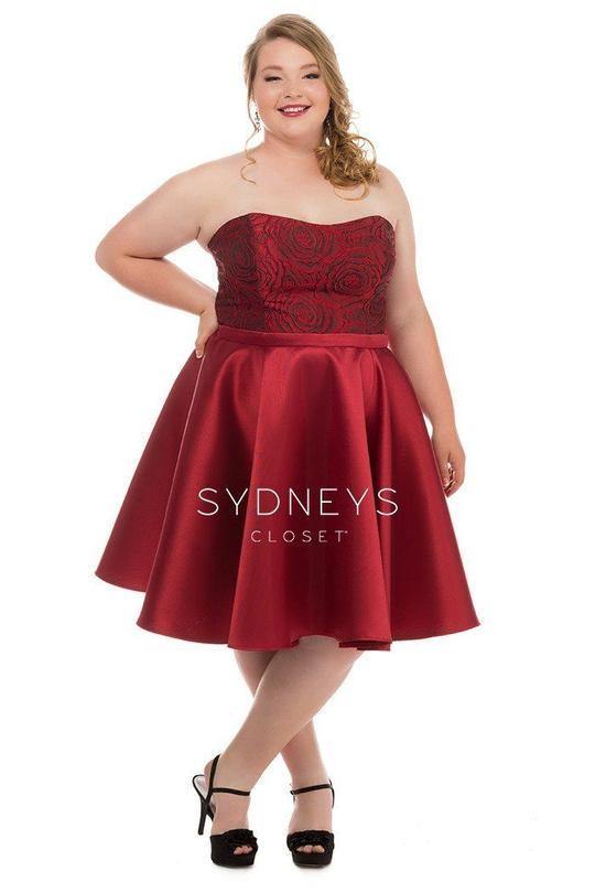 Sydneys Closet Strapless Short Prom Dress - The Dress Outlet