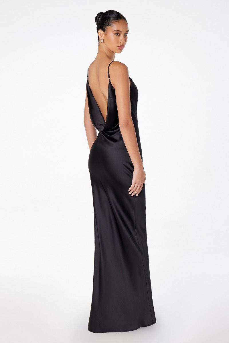 Formal Dresses Long Evening Gown Slit Formal Prom Dress Black