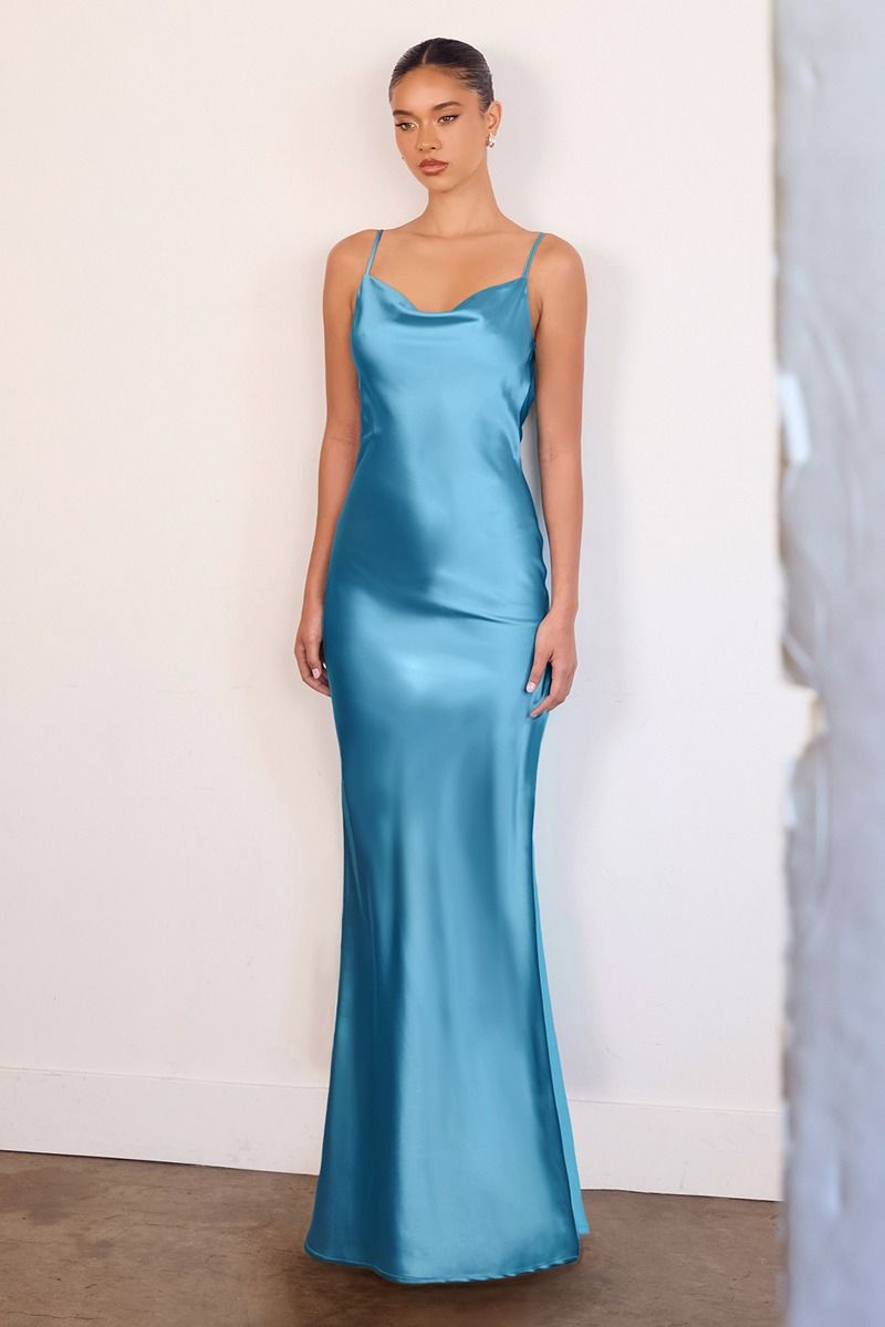 Formal Dresses Long Evening Gown Slit Formal Prom Dress Robin Blue