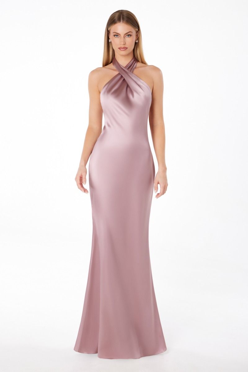 Formal Dresses Long Formal Fitted Evening Prom Dress Mauve