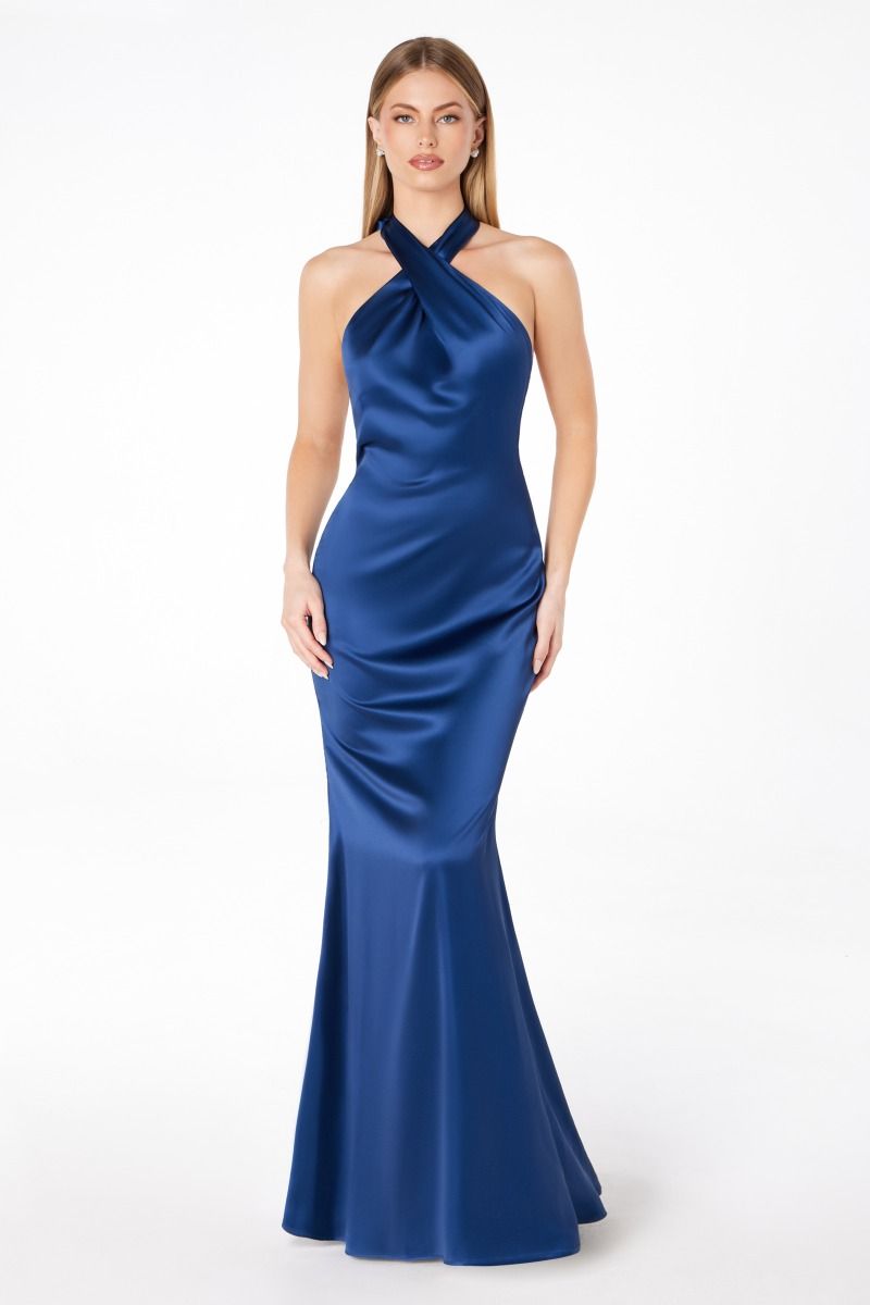Formal Dresses Long Formal Fitted Evening Prom Dress Navy