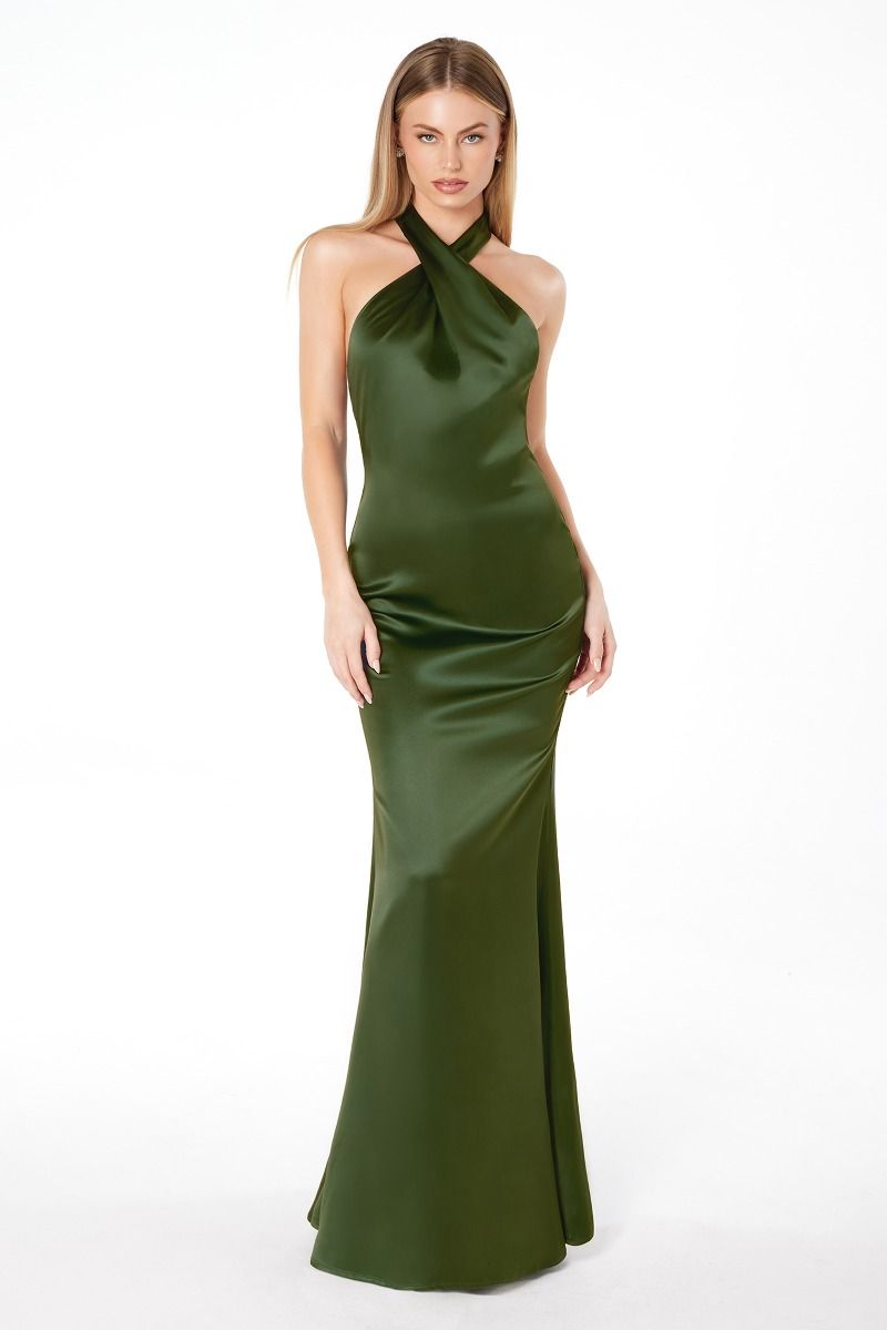 Formal Dresses Long Formal Fitted Evening Prom Dress Olive