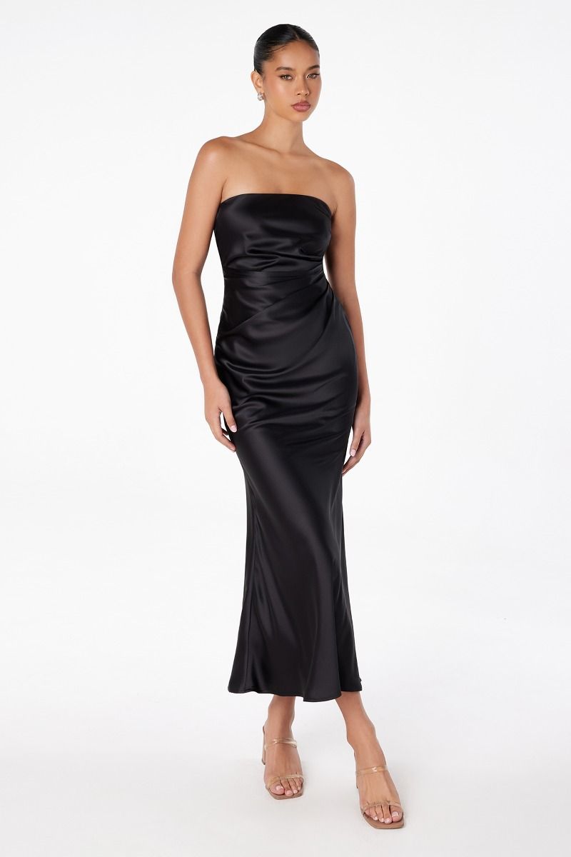 Prom Dresses Pleated Formal Fitted Tea Length Cocktail Dress