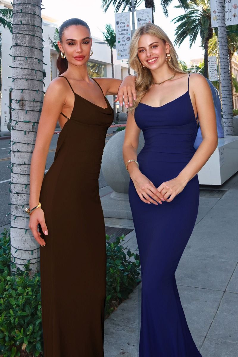 Cowl Floor-Length Jersey Occasion Mermaid Astee T2008