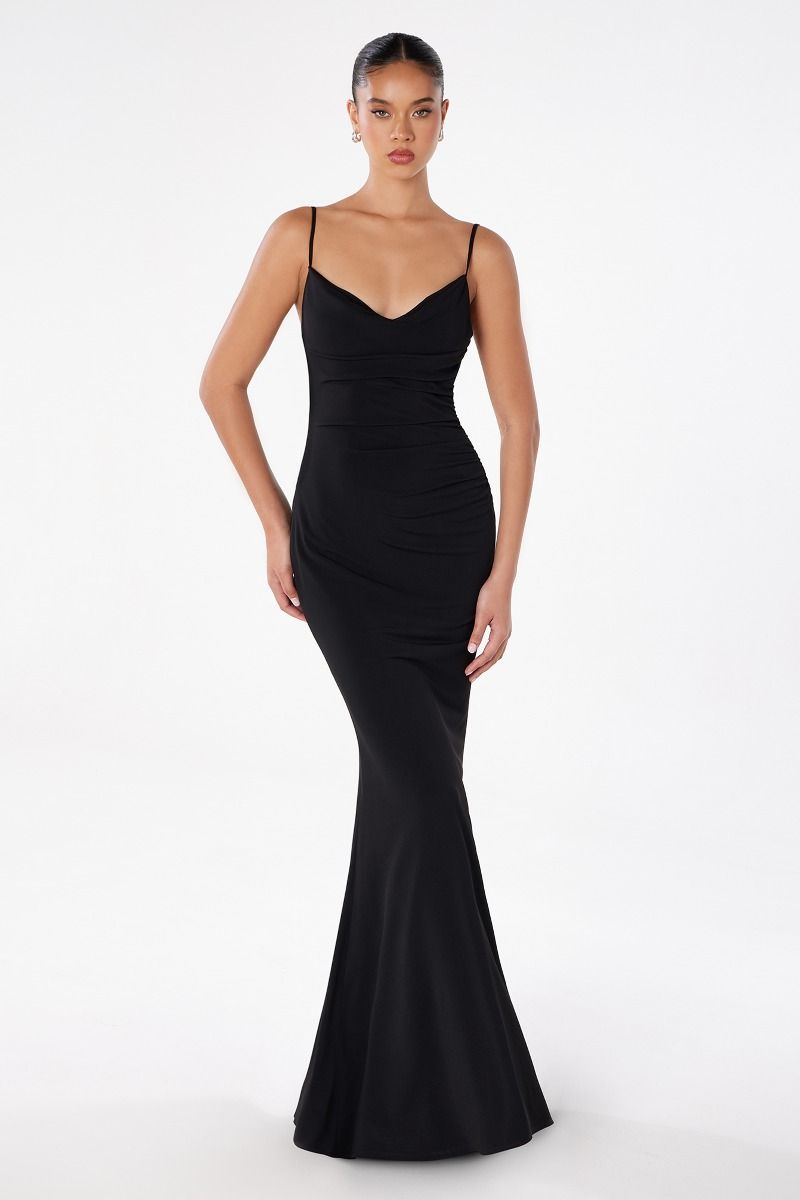 Prom Dresses Prom Long Fitted Evening Formal Dress Black
