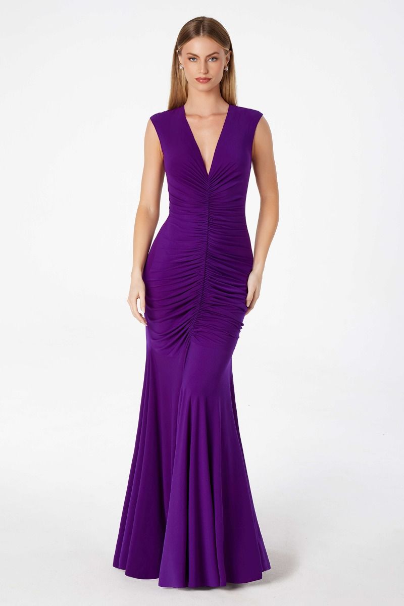 Formal Dresses Long Mermaid Fit Formal Evening Gown Purple