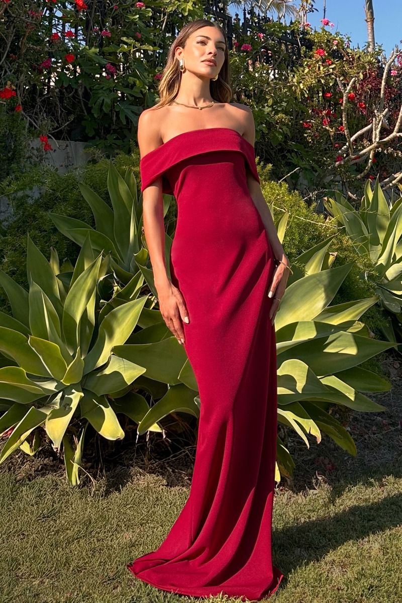 Formal Dresses Long Fited Evening Formal Dress Burgundy