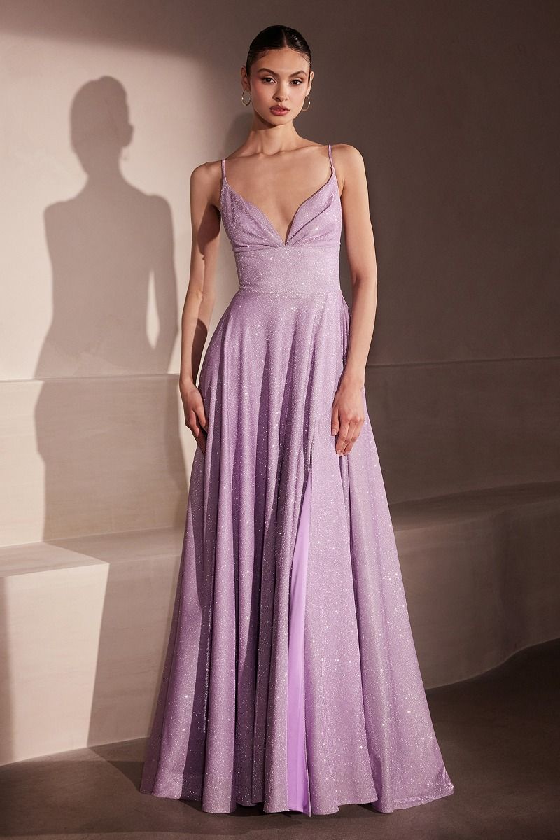 Prom Dresses Glitter Prom Long Formal A Line Dress Lavender