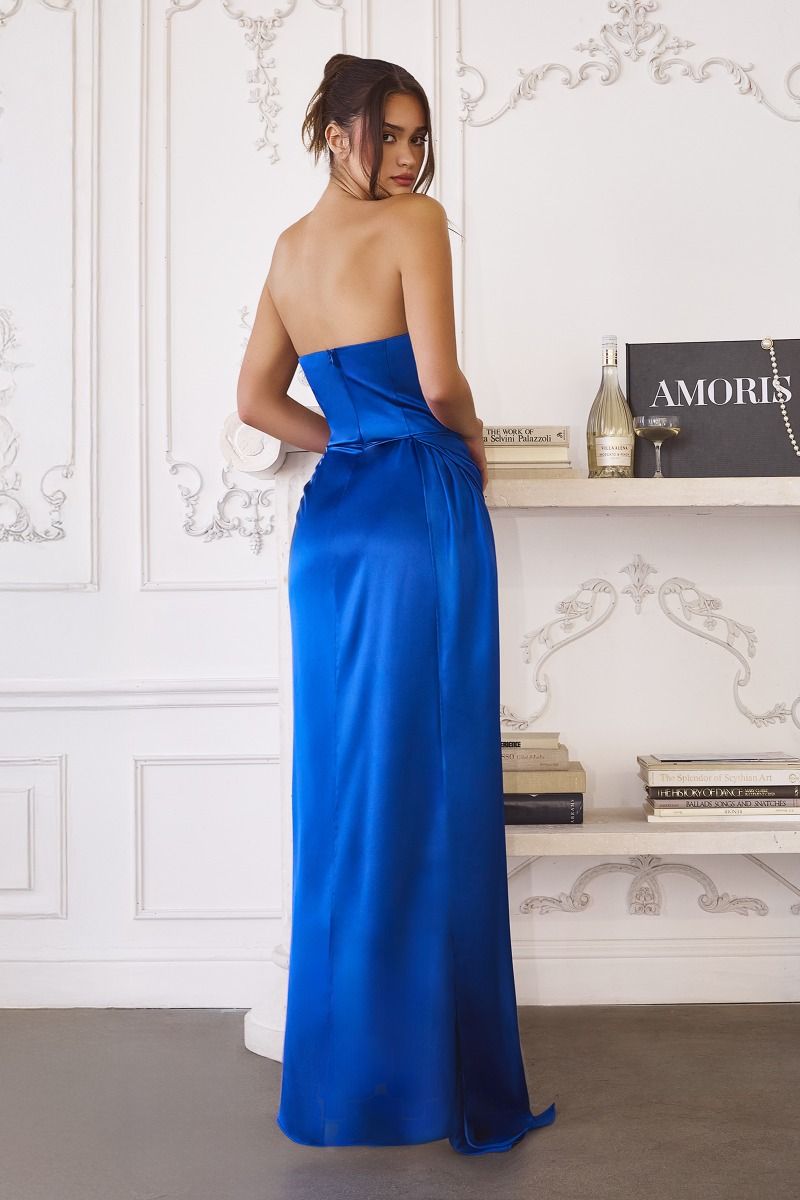 Prom Dresses Prom Fitted Long Formal Slit Evening Dress ROYAL