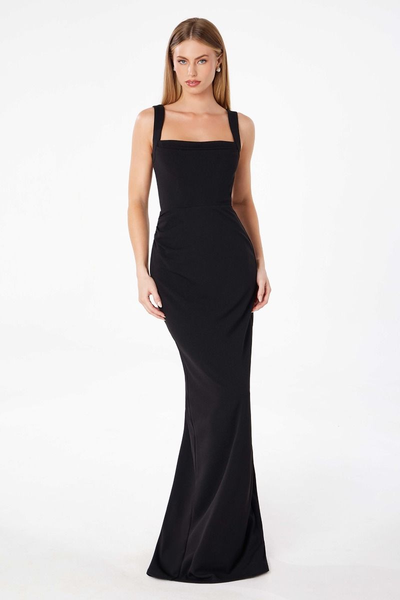 Formal Dresses Evening Long Formal Fitted Prom Dress Black