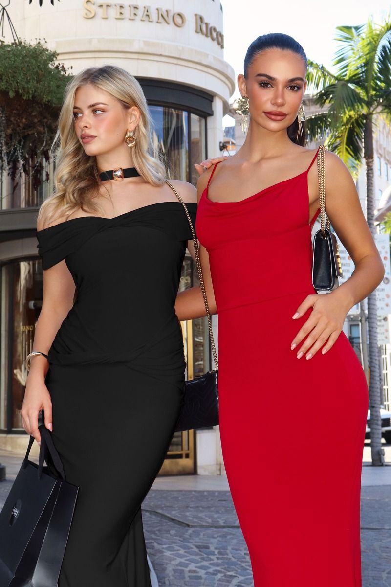 Cowl Floor-Length Jersey Occasion Mermaid Astee T2008