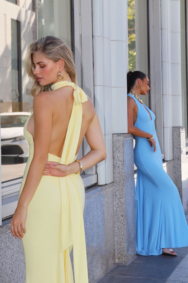 Prom Dresses Long Fitted Formal Evening Prom Dress Astee T505 Lt Blue