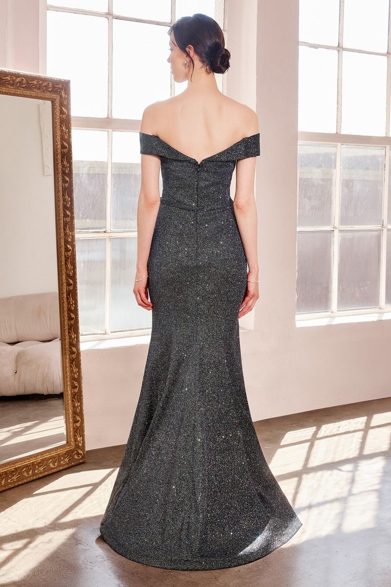 Prom Dresses Long Mermaid Formal Glitter Prom Dress Navy