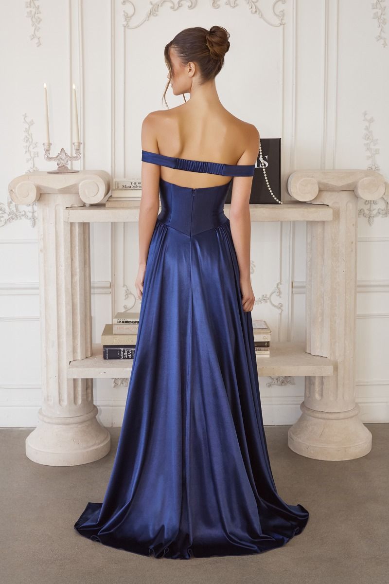 Prom Dresses Long Formal A Line Prom Evening Dress Navy