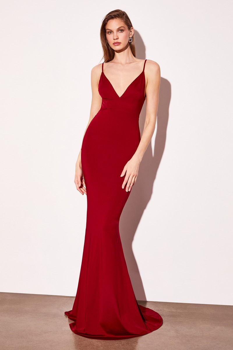 Prom Dresses Prom Fitted Long Formal Evening Gown Burgundy