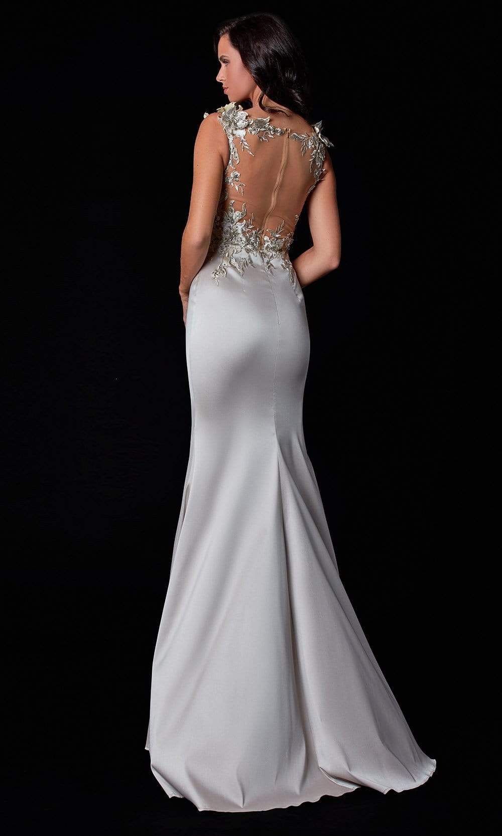 Terani Couture Evening Dress With Sheer Embellished Top 2111E4751 - The Dress Outlet