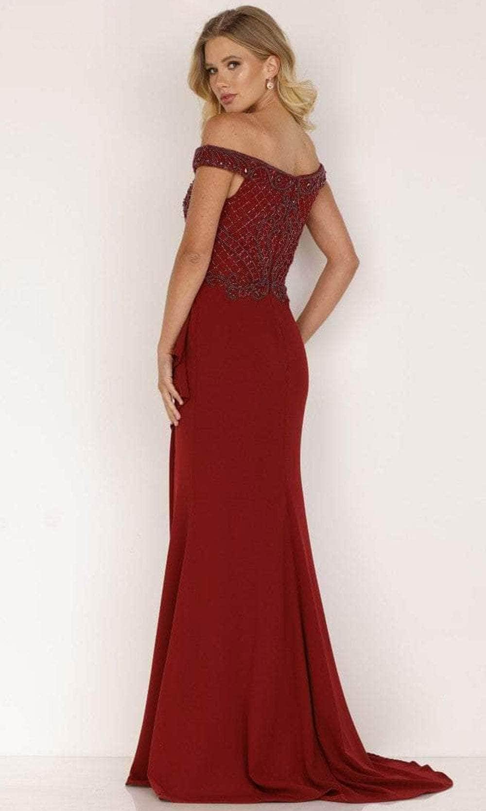 Off-the-Shoulder Floor-Length Satin Evening Mermaid Terani Couture 2221M0381