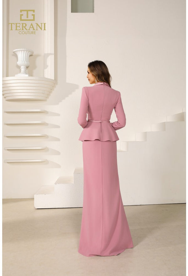 Mother of the Bride Dresses Pleated Long Formal Mother of the Bride A Line Dress Dusty Rose