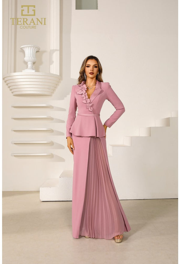 Mother of the Bride Dresses Pleated Long Formal Mother of the Bride A Line Dress Dusty Rose