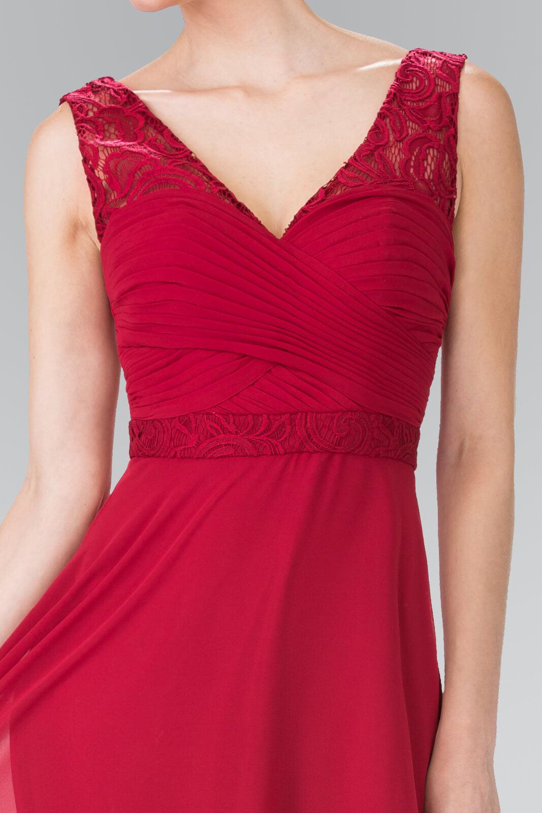 V-Neck Chiffon Long Formal Dress