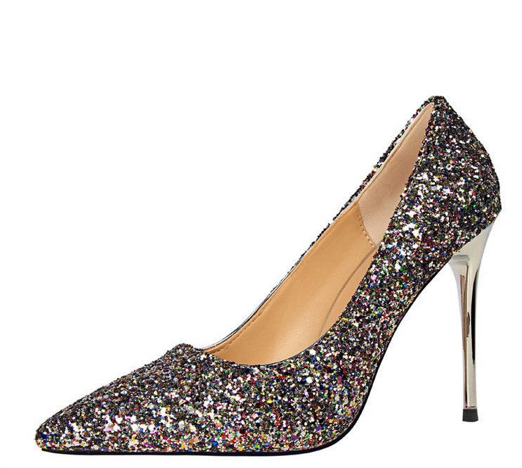 Wedding High Heels Poited Toe Bridal Shoes