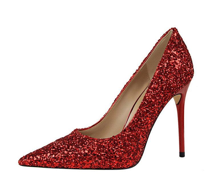 Wedding High Heels Poited Toe Bridal Shoes