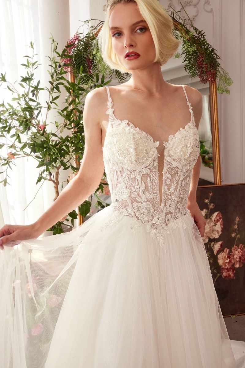 Wedding Dresses Long Bridal Ball Gown Applique Wedding Dress Off White