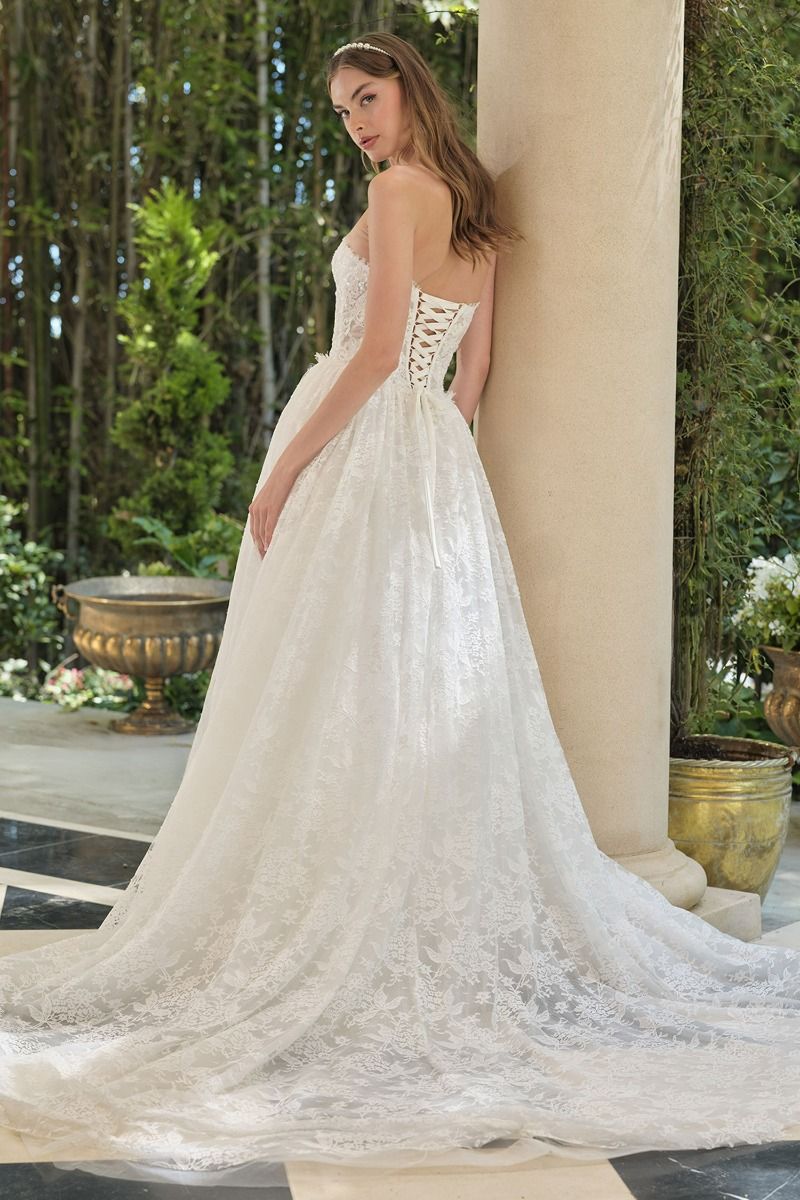 Wedding Dresses Long Bridal Ball Gown Corset Lace Wedding Dress Off White