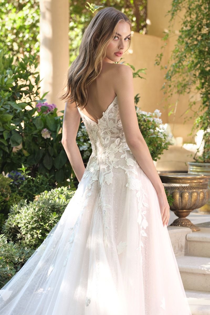 Wedding Dresses Long Formal A Line Lace Corset Wedding Dress Off White/Nude