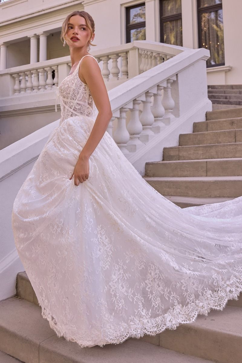 Sweetheart Floor-Length Lace Wedding Ball Gown Andrea & Leo WL073