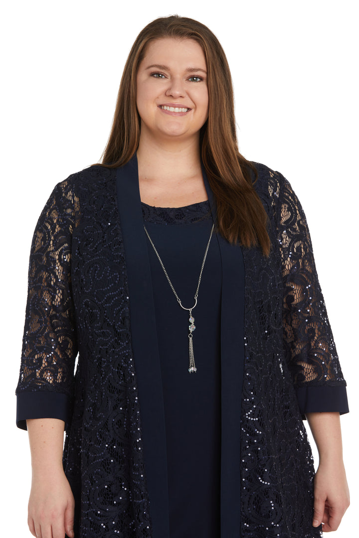 R&M Richards 1160W Short Mother of the Bride Plus Size Jacket Dress