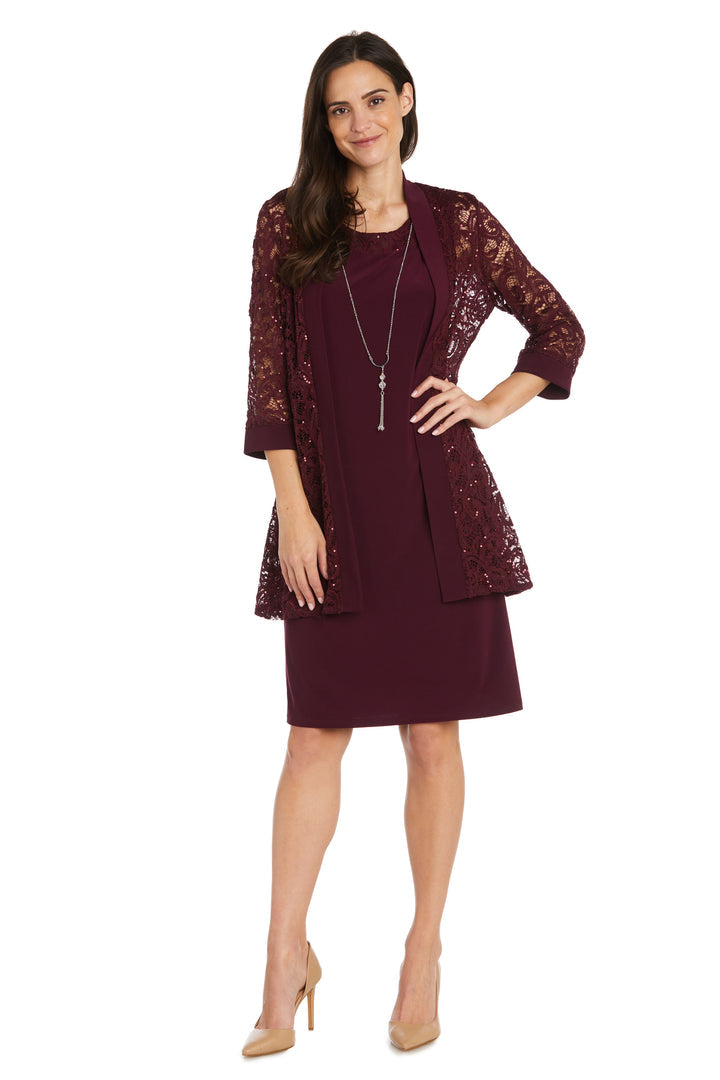 R&M Richards 1160 Short Mother of the Bride Sequin Jacket Dress