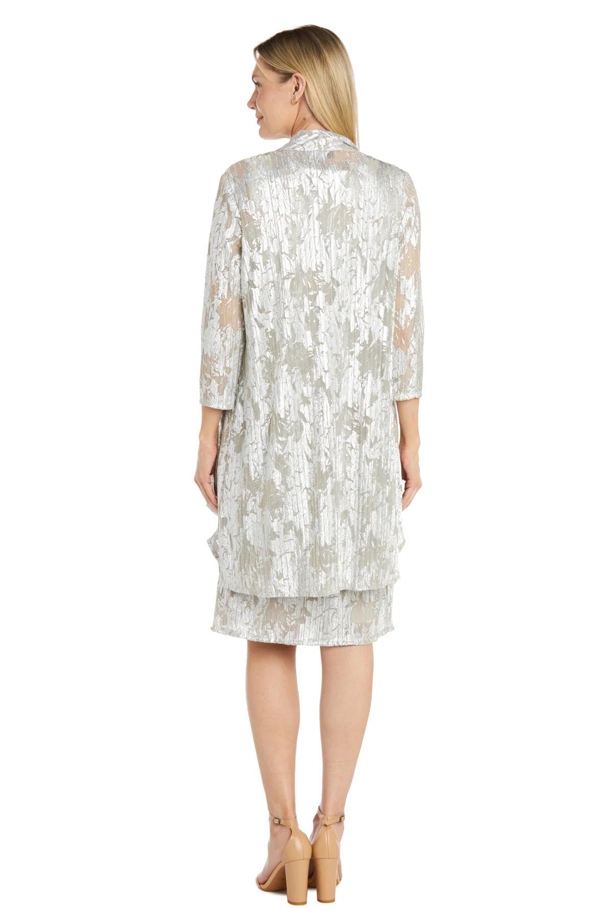 Mother of the Bride Dresses Short Mother of the Bride Jacket Dress Champagne/Silver