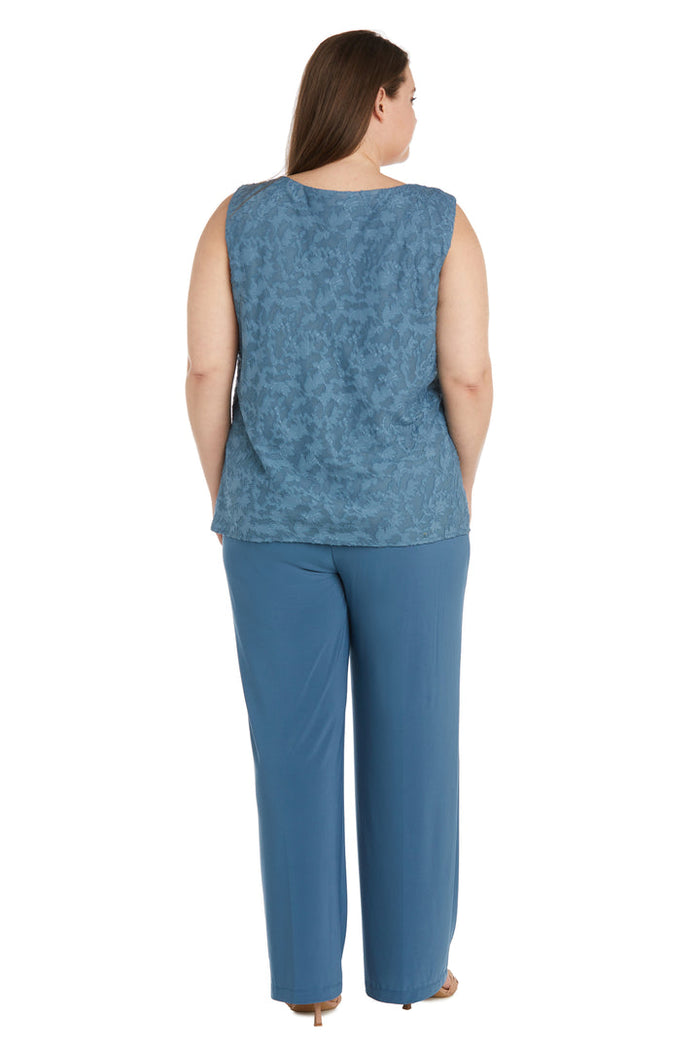 Pant Suit Plus Size Formal Mother of the Bride Pant Suit Jacket Set Slate