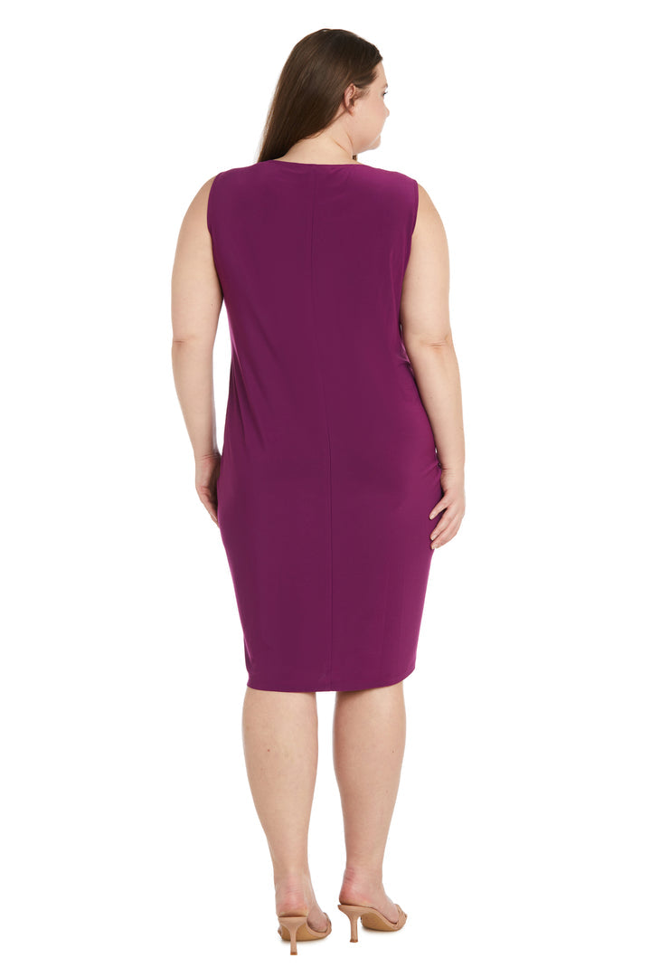 R&M Richards 1518W Plus Size Floral Print Short Dress