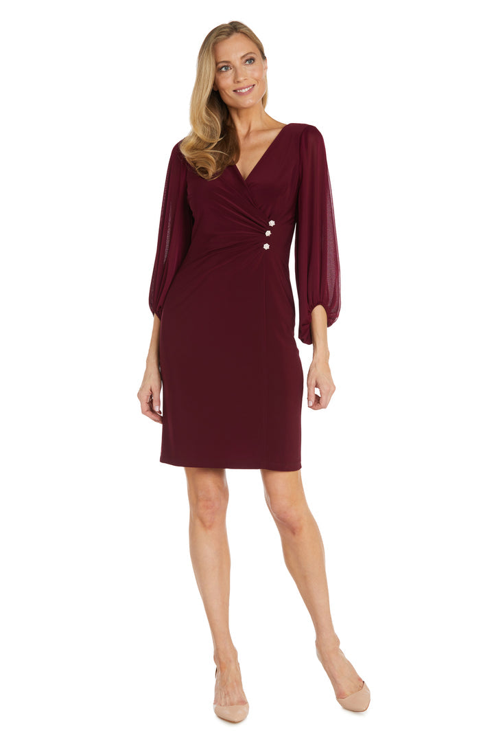 Mother of the Bride Dresses Short Fitted Cocktail Mother of the Bride Dress Merlot