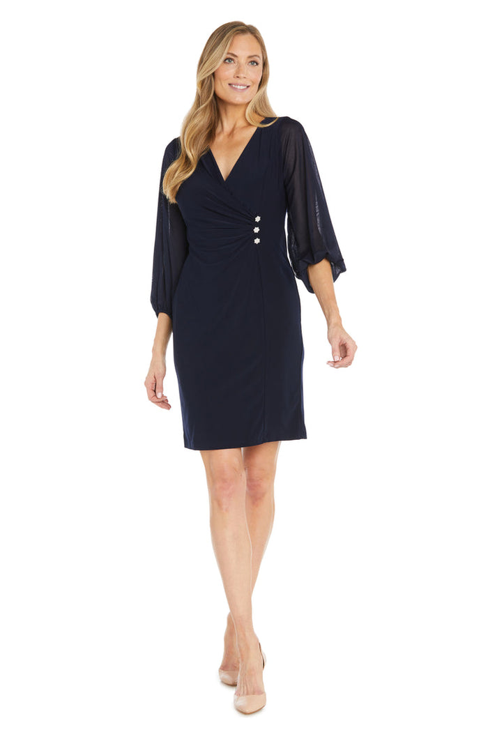 Mother of the Bride Dresses Short Fitted Cocktail Mother of the Bride Dress Navy