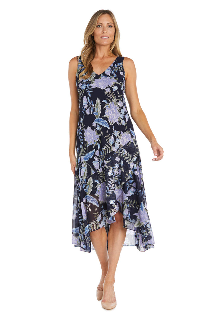 Mother of the Bride Dresses High Low Printed Mother of the Bride Jacket Dresses Navy/Silver