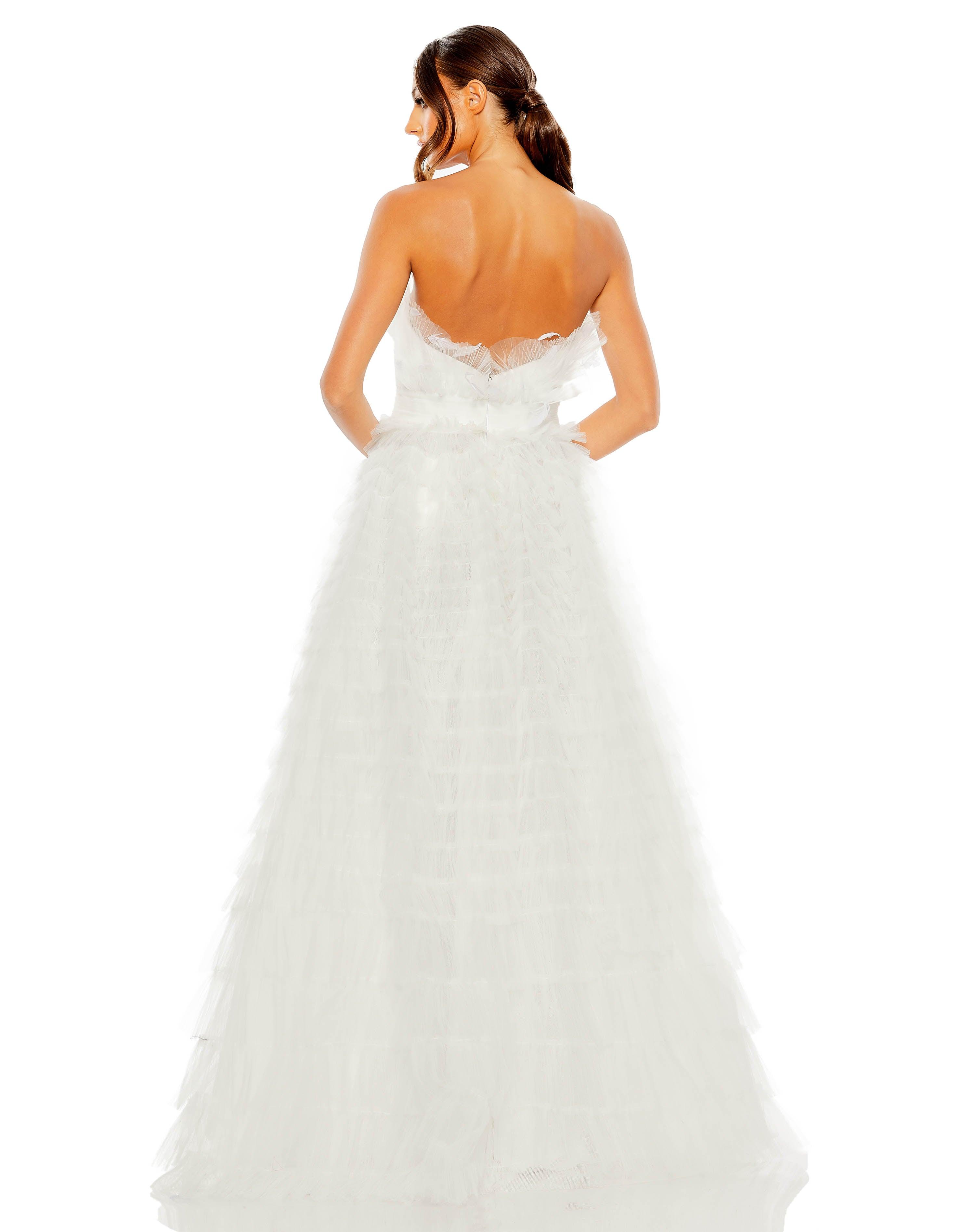 Prom Dresses Long Ball Gown Strapples Prom Dress White