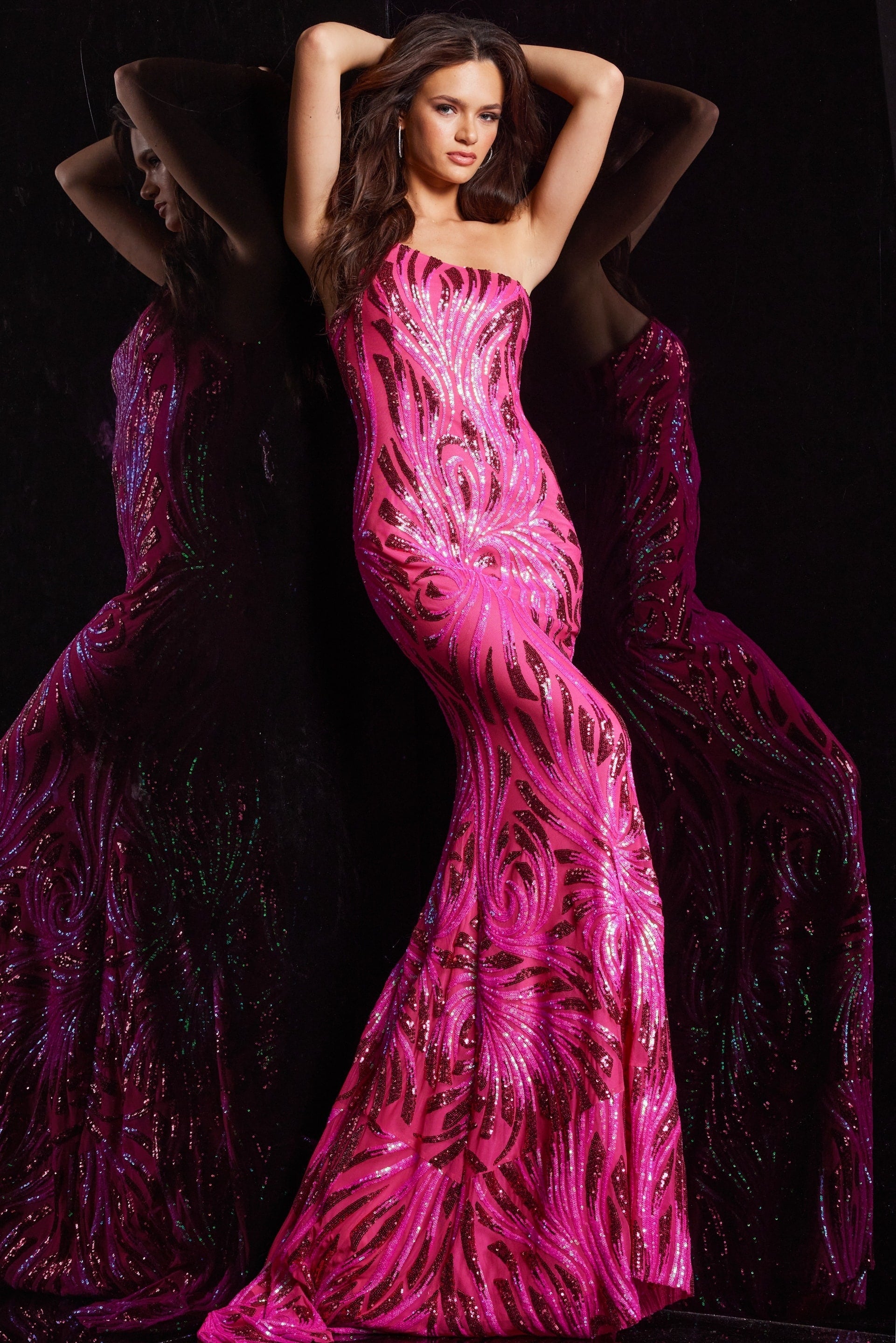 Prom Dresses Formal Evening Long Prom Dress Hot Pink